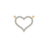 Heart 10K Yellow Gold Diamond Pendant